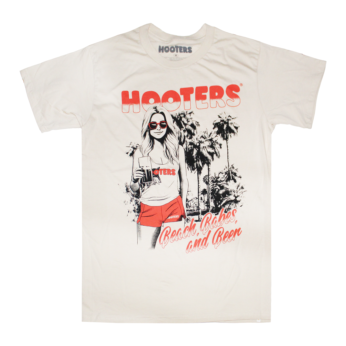 BEACH BABES HOOTER TEE BEIGE