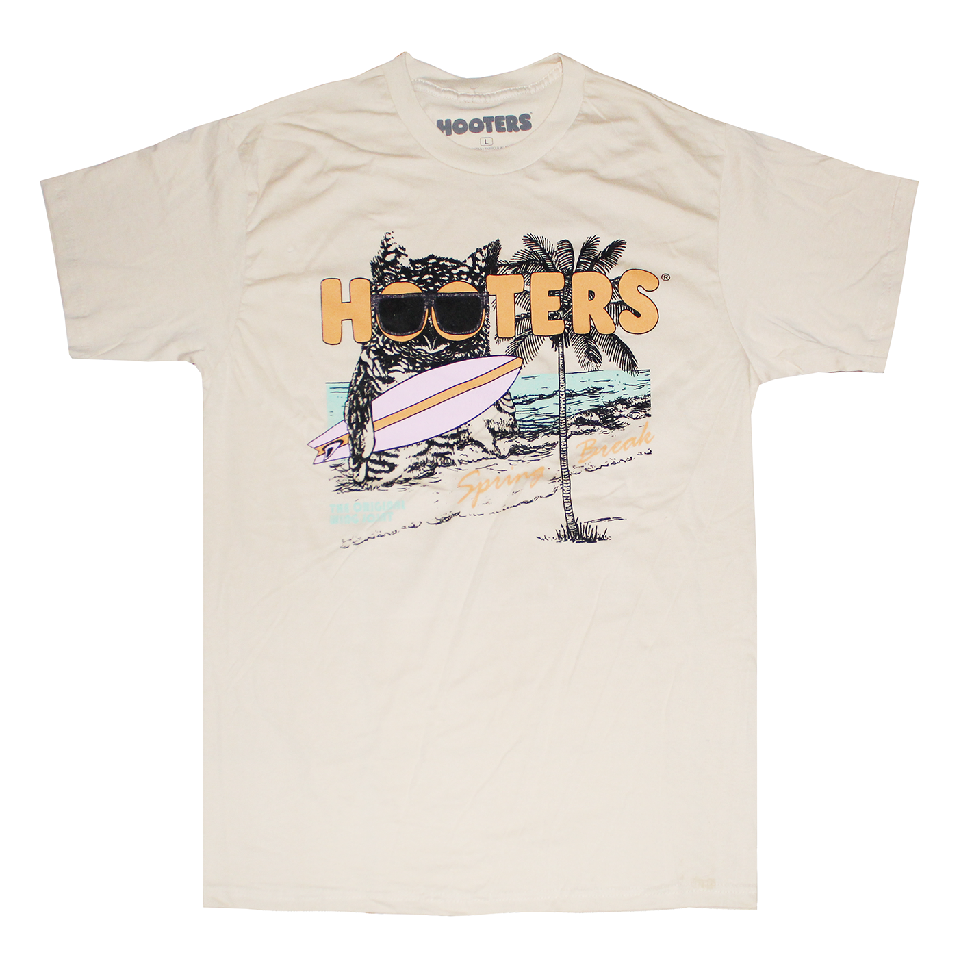 SPRING BREAK : HOOTERS TEE BEIGE