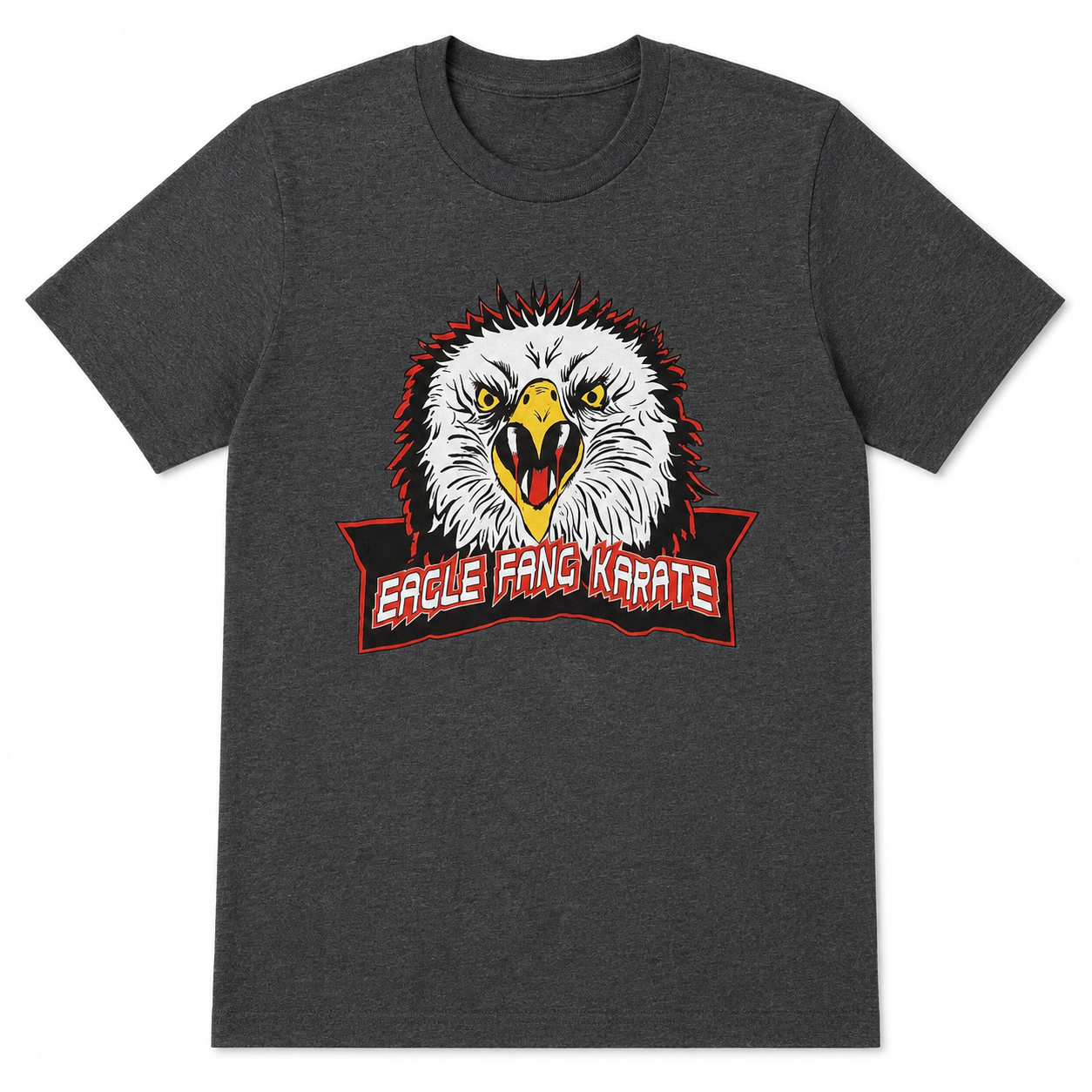 COBRA KAI EAGLE FANG KARATE T-SHIRT HTR CHARCOAL