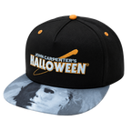 HALLOWEEN JOHN CARPENTER FACES SNAPBACK HAT BLACK