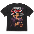 THE BIG LEBOWSKI BOWLING WITH JESUS T-SHIRT GREY