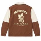 WISH ME LUCK DREAMERS WORKMAN JACKET BROWN/CREAM
