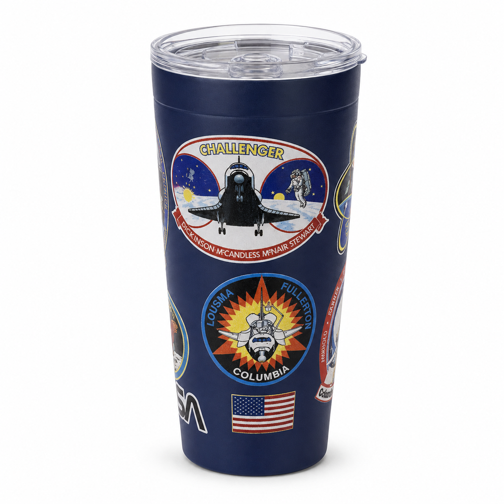 NASA REUSABLE TUMBLR WITH PLASTIC LID
