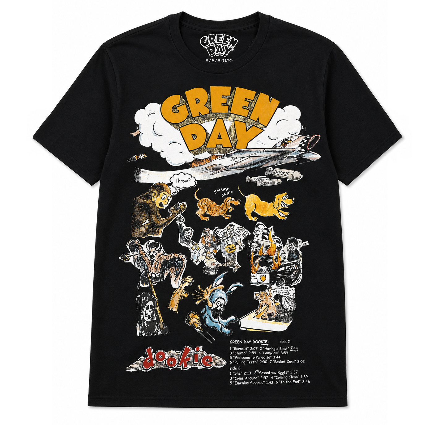 GREEN DAY DOOKIE MADNESS T-SHIRT BLACK