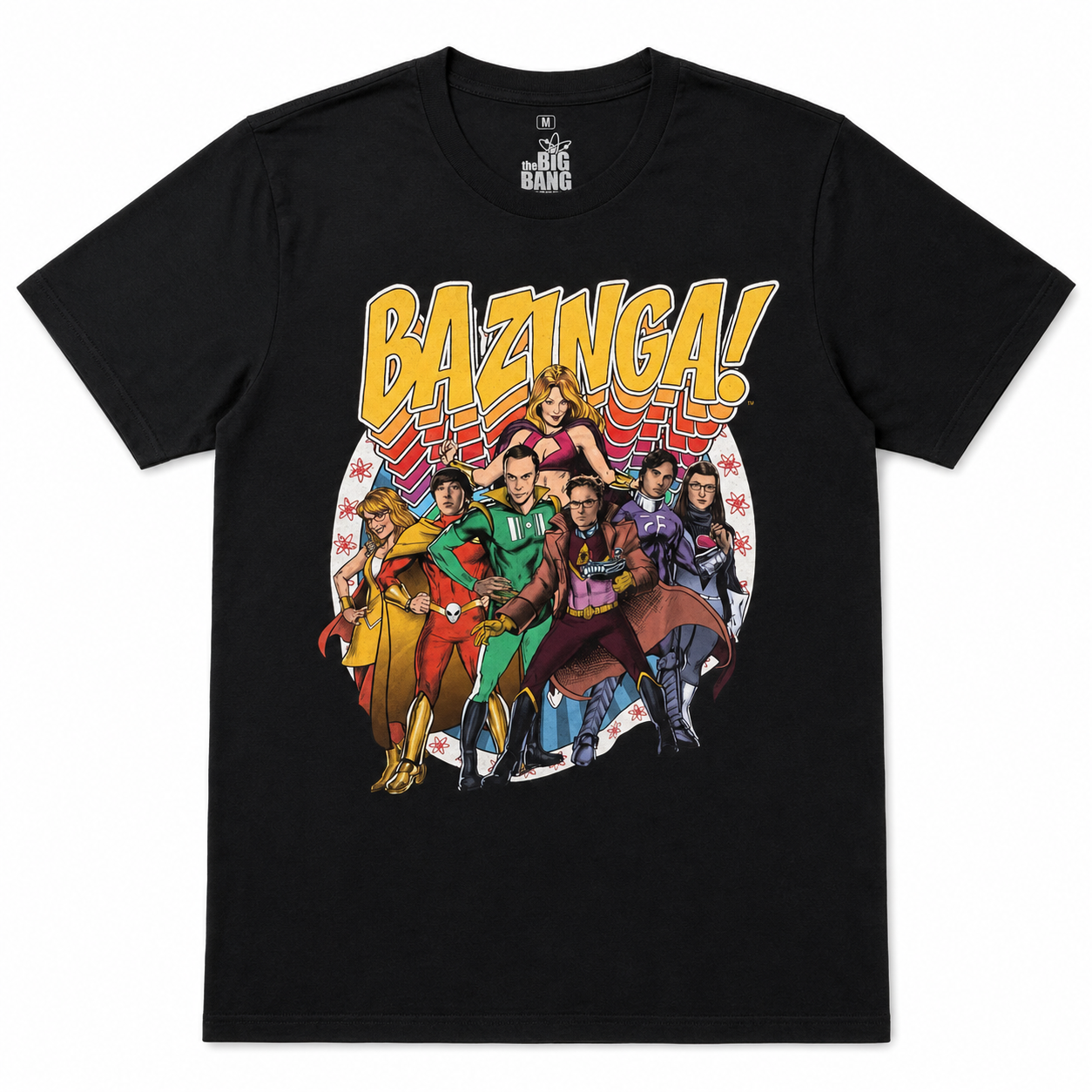 THE BIG BANG THEORY BAZINGA T-SHIRT BLACK