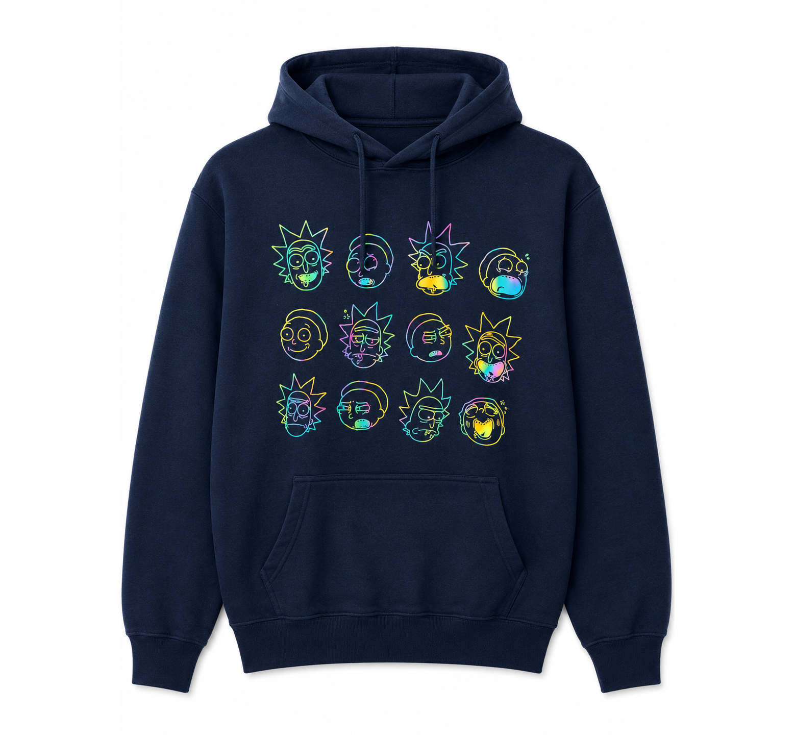 RICK AND MORTY GRADIENT HOODIE NAVY