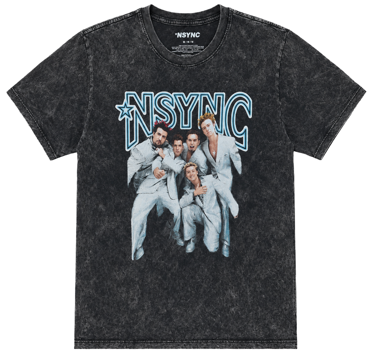 NSYNC BAND PHOTO T-SHIRT BLACK MINERAL