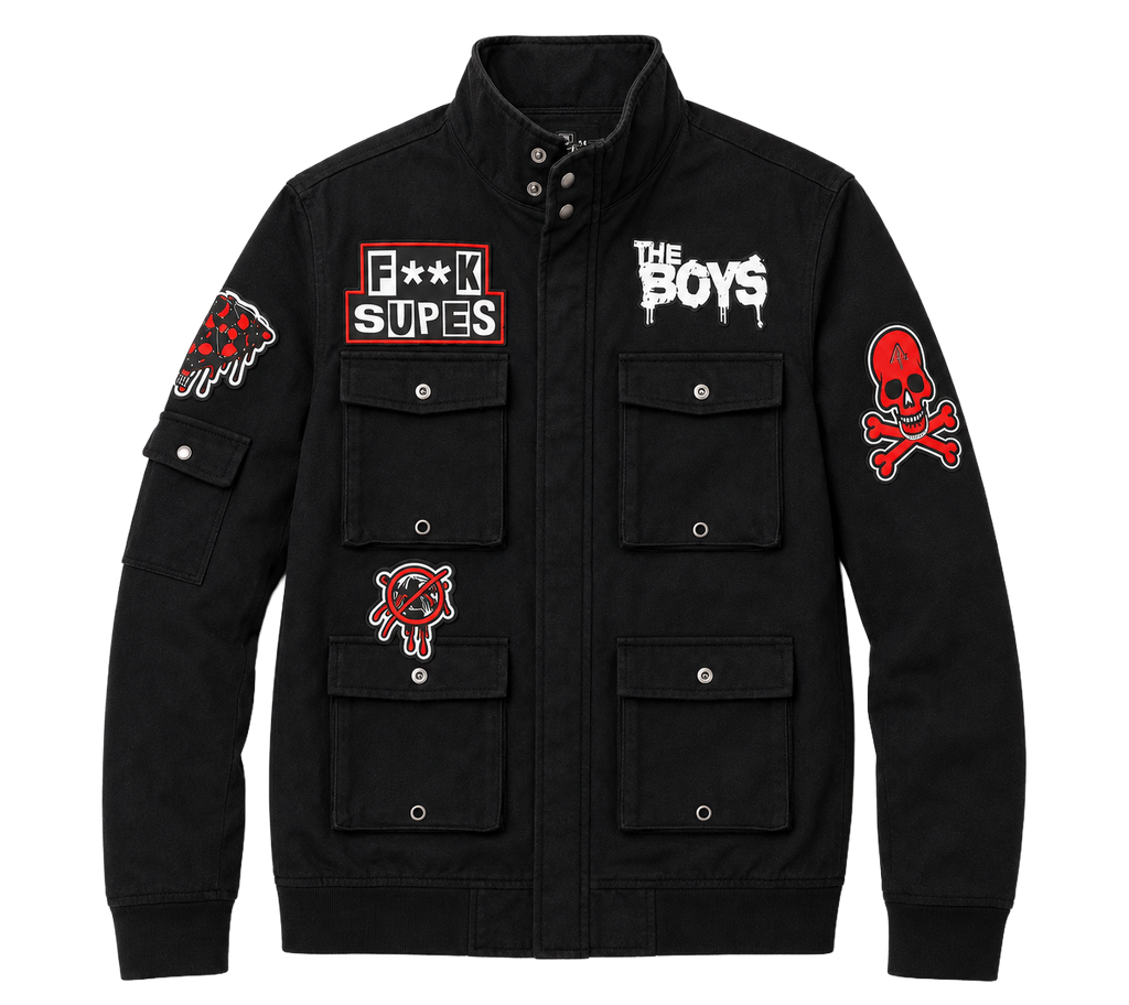 THE BOYS DIABOLICAL MILITARY CARGO JACKET BLACK 4BAZ2140
