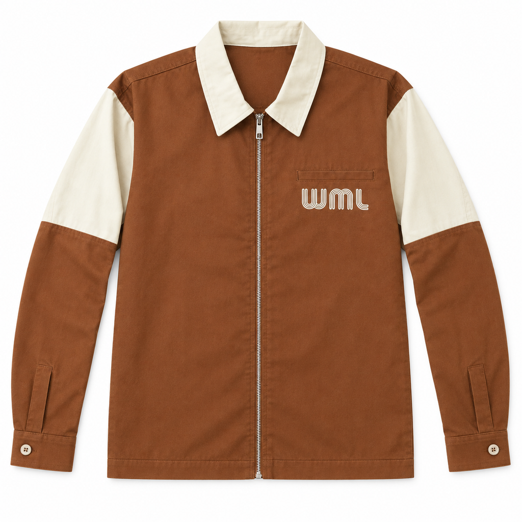 WISH ME LUCK DREAMERS WORKMAN JACKET BROWN/CREAM