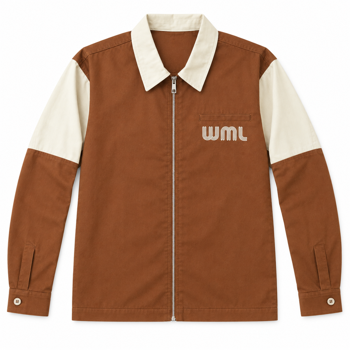 WISH ME LUCK DREAMERS WORKMAN JACKET BROWN/CREAM