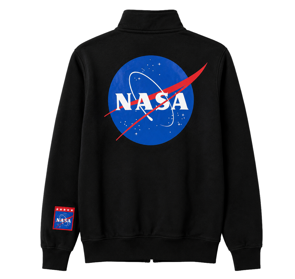 NASA LOGO MILITARY CARGO JACKET BLACK NZAZ2945
