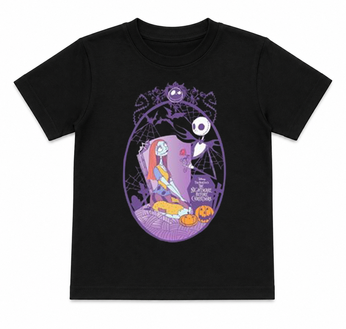 YOUTH GIRLS DISNEY NIGHTMARE BEFORE CHRISTMAS T-SHIRT BLACK