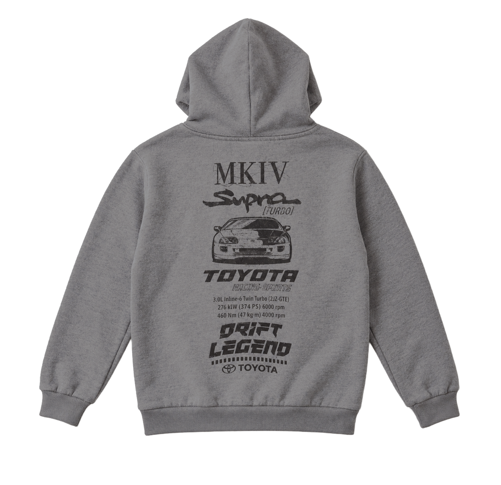YOUTH TOYOTA SUPRA HOODIE CHARCOAL