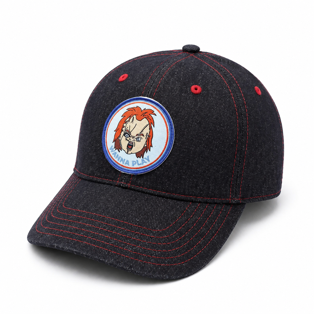 CHUCKY WANNA PLAY STRAPBACK HAT DENIM