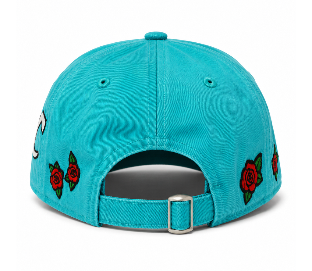 JESTER SKULL EMOJI STRAPBACK HAT TEAL