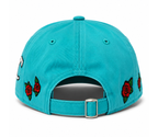 JESTER SKULL EMOJI STRAPBACK HAT TEAL