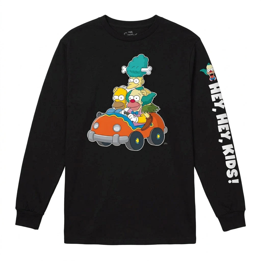 THE SIMPSONS KRUSTY LONG SLEEVE SHIRT BLACK