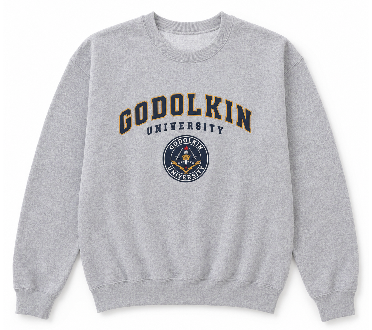 THE BOYS GODOLKIN UNIVERSITY CREWNECK HTR GREY ZVBM2031
