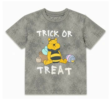 JUNIORS DISNEY WINNIE THE POOH T-SHIRT GREY WASH