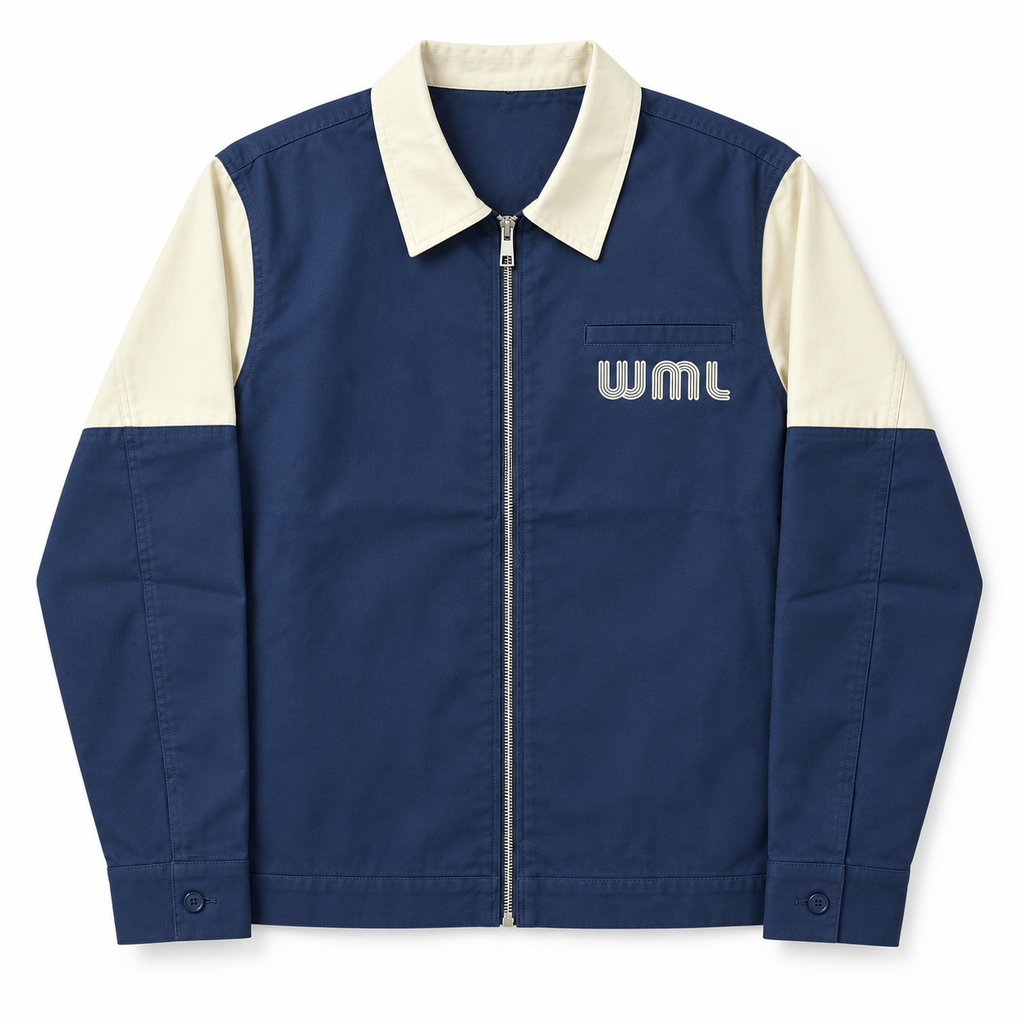 WISH ME LUCK DREAMERS WORKMAN JACKET NAVY/CREAM