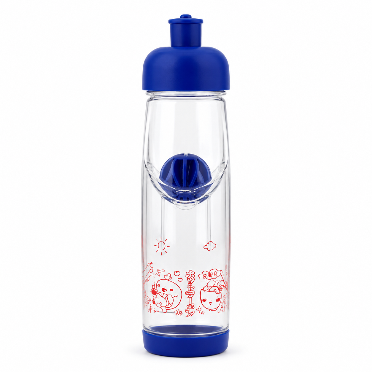 KAWAII GLASS WATER BOTTLE WITH MIXING BALL