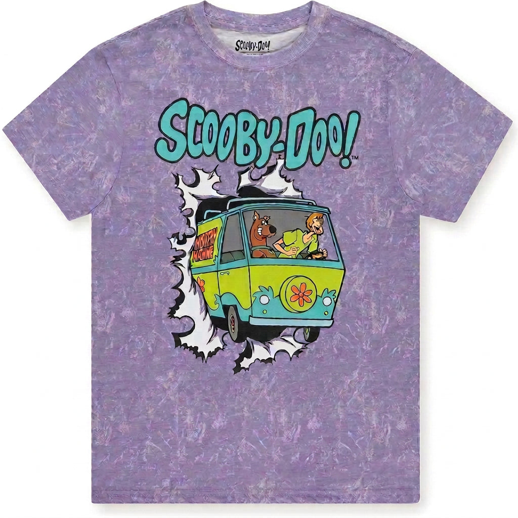 SCOOBY-DOO MYSTERY VAN T-SHIRT PURPLE WASH
