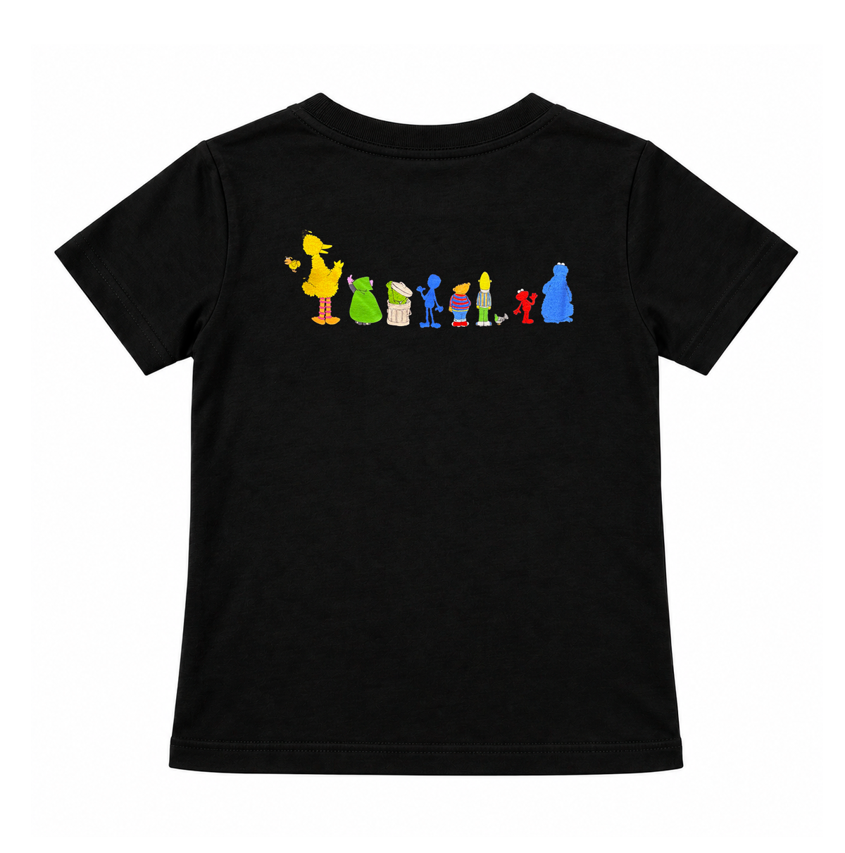 JUNIORS SESAME STREET LINE UP T-SHIRT BLACK