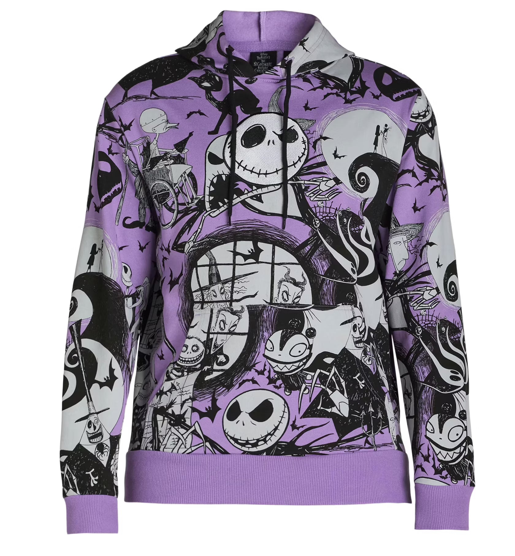 DISNEY NIGHTMARE BEFORE CHRISTMAS HOODIE PURPLE