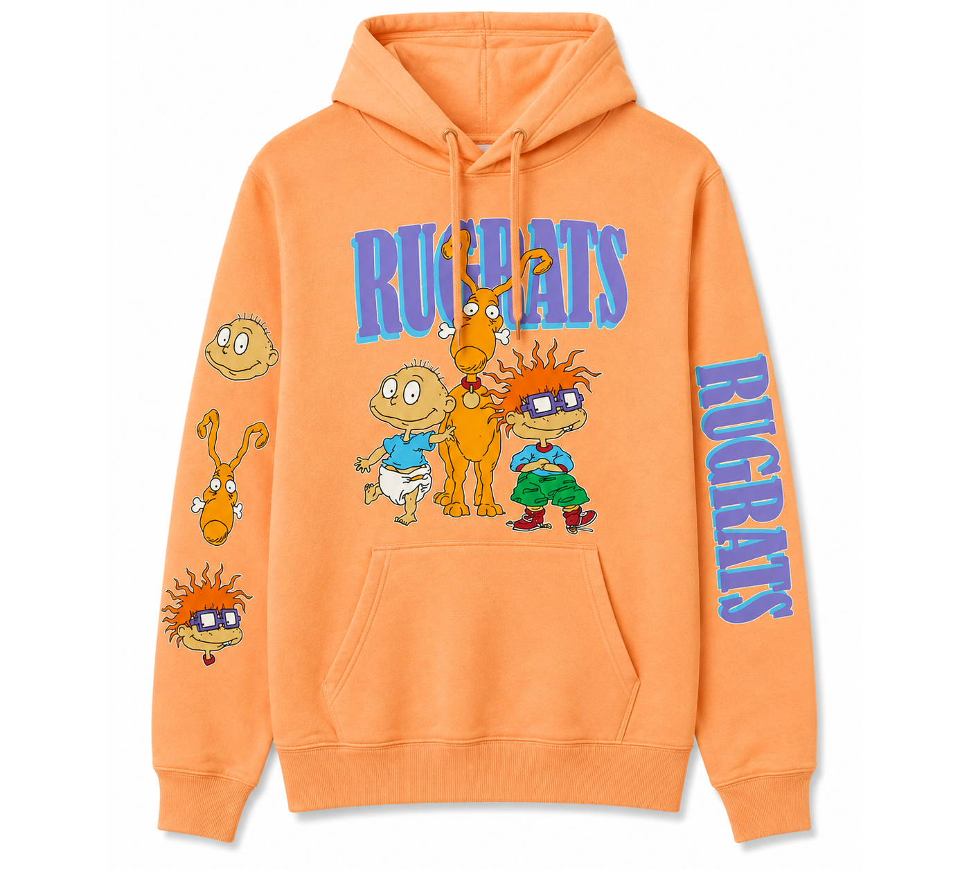 RUGRATS LOGO & CHARACTER HOODIE PEACH