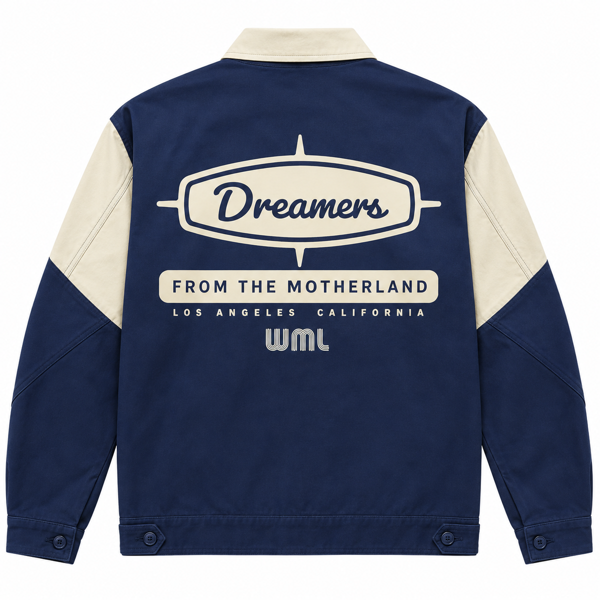 WISH ME LUCK DREAMERS WORKMAN JACKET NAVY/CREAM