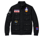 NASA LOGO MILITARY CARGO JACKET BLACK NZAZ2945