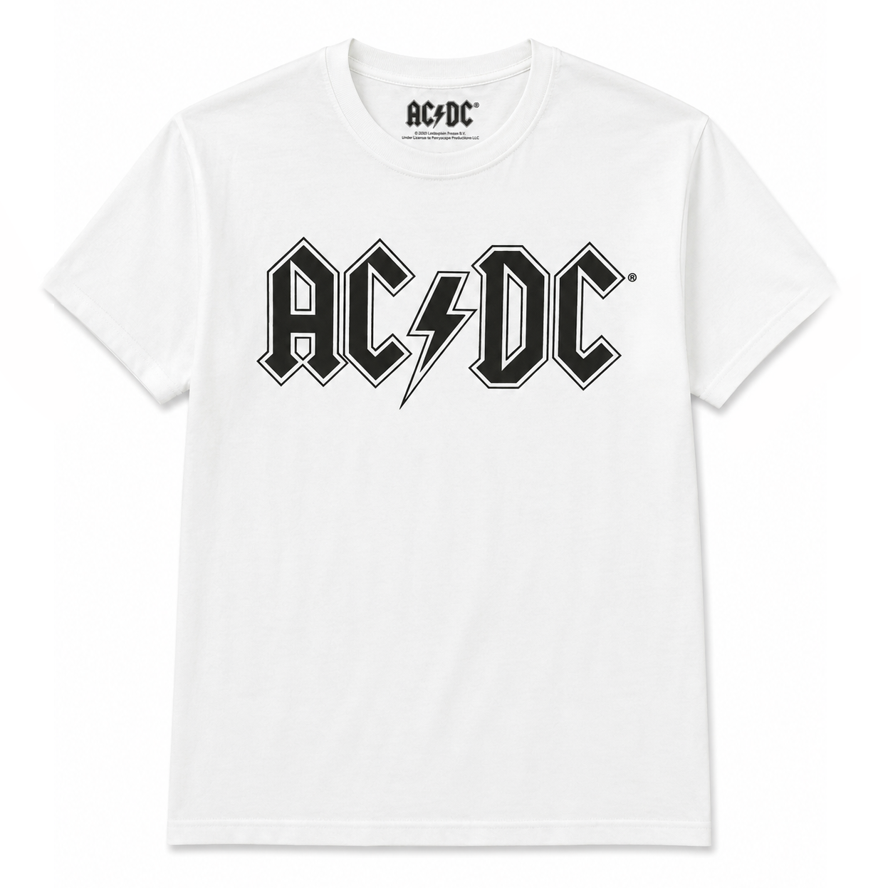 ACDC ROCK BAND LOGO T-SHIRT WHITE