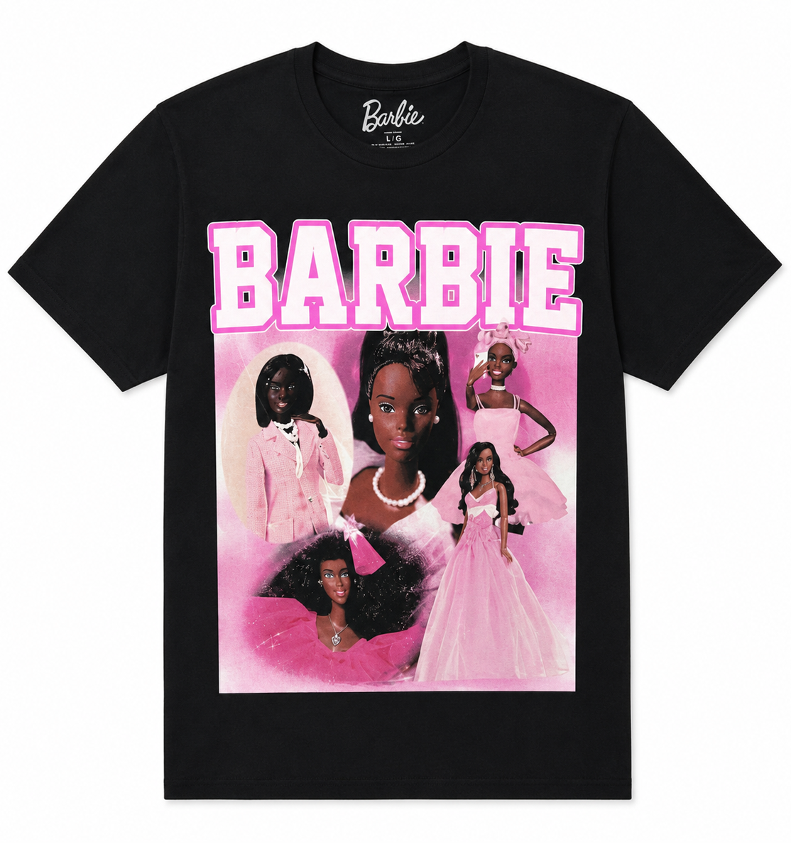 BARBIE MONTAGE T-SHIRT BLACK