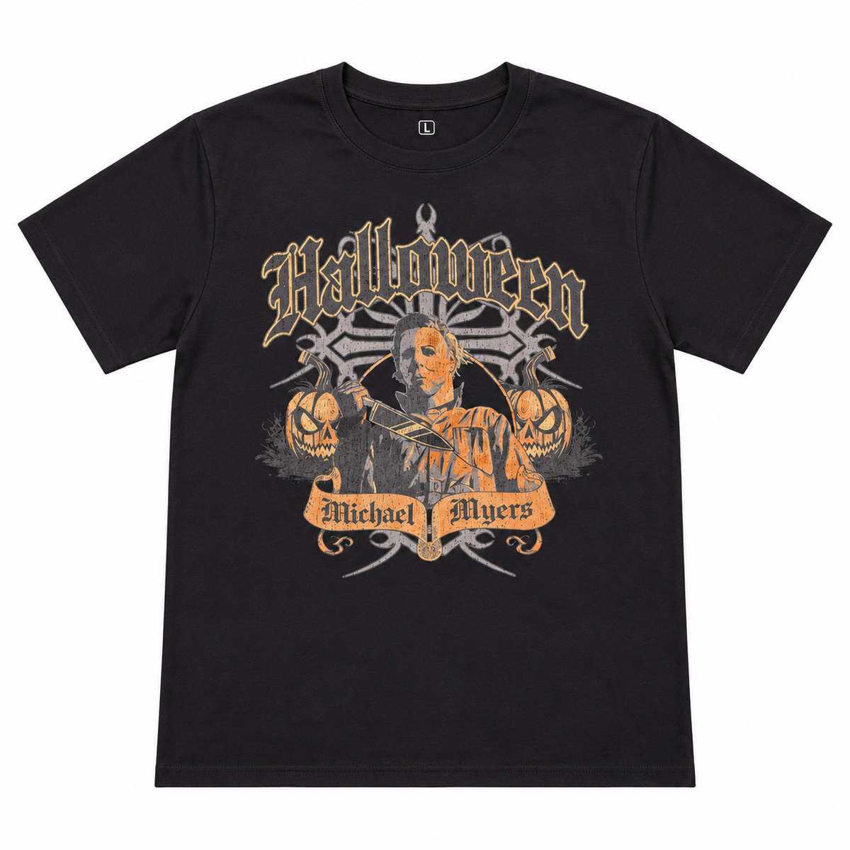 JUNIORS HALLOWEEN MYERS T-SHIRT BLACK