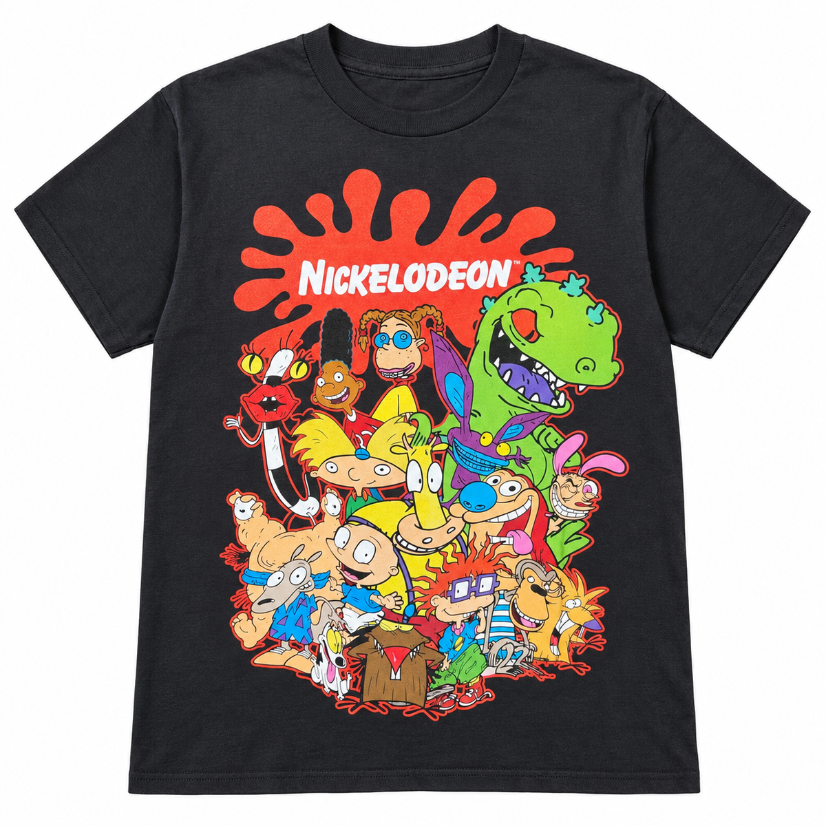 NICKELODEON 90S CHARACTERS T-SHIRT BLACK
