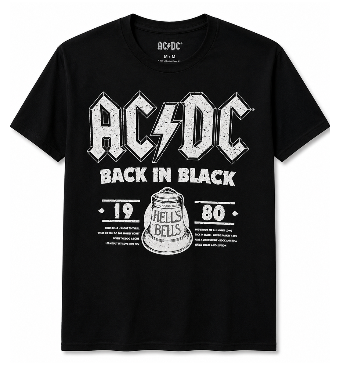 ACDC BACK IN BLACK T-SHIRT BLACK