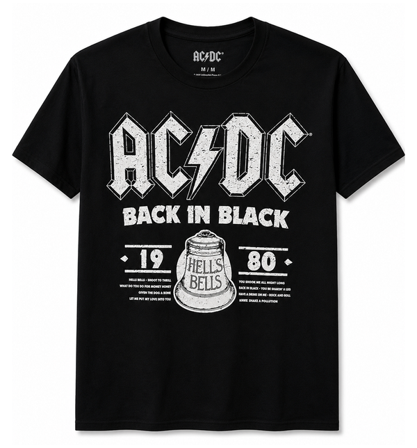 ACDC BACK IN BLACK T-SHIRT BLACK