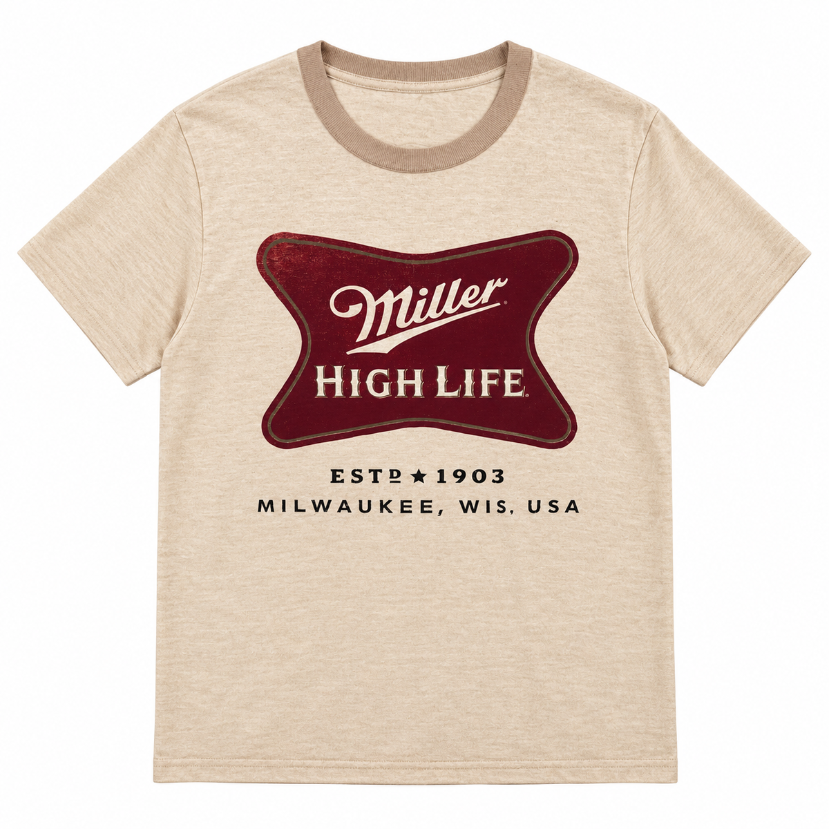 MILLER HIGH LIFE T-SHIRT CREAM