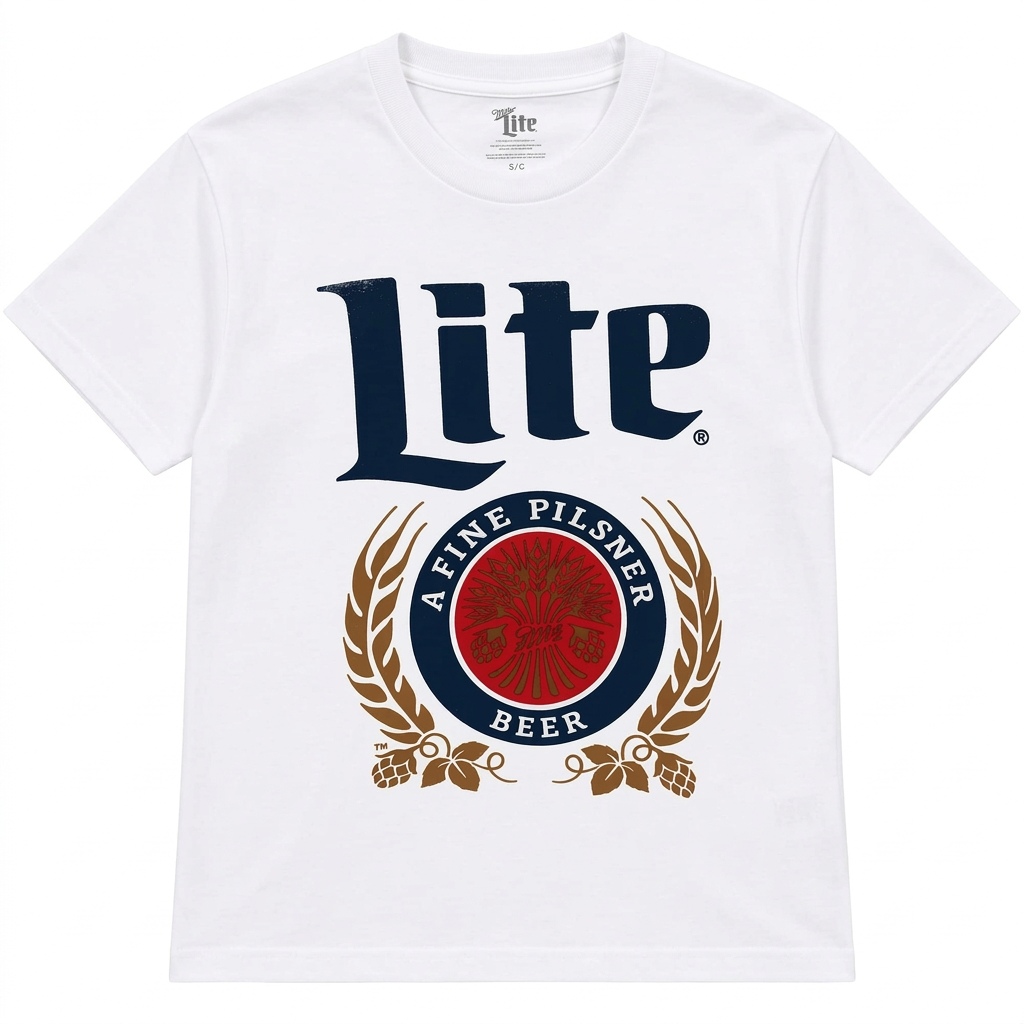 MILLER LITE BEER LOGO T-SHIRT WHITE