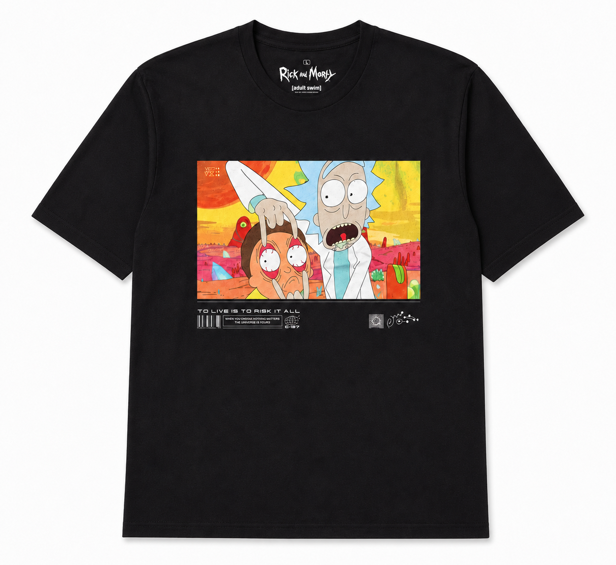 RICK AND MORTY CLASSIC RICK EYEBALLS T-SHIRT BLACK