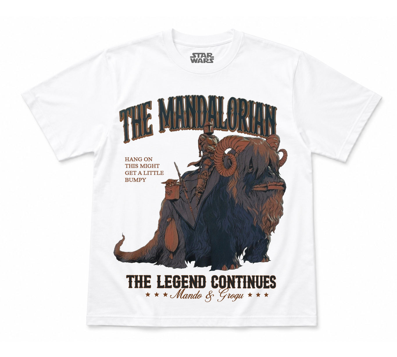 STAR WARS MANDALOREON ASSORTED T-SHIRTS GREY/WHITE