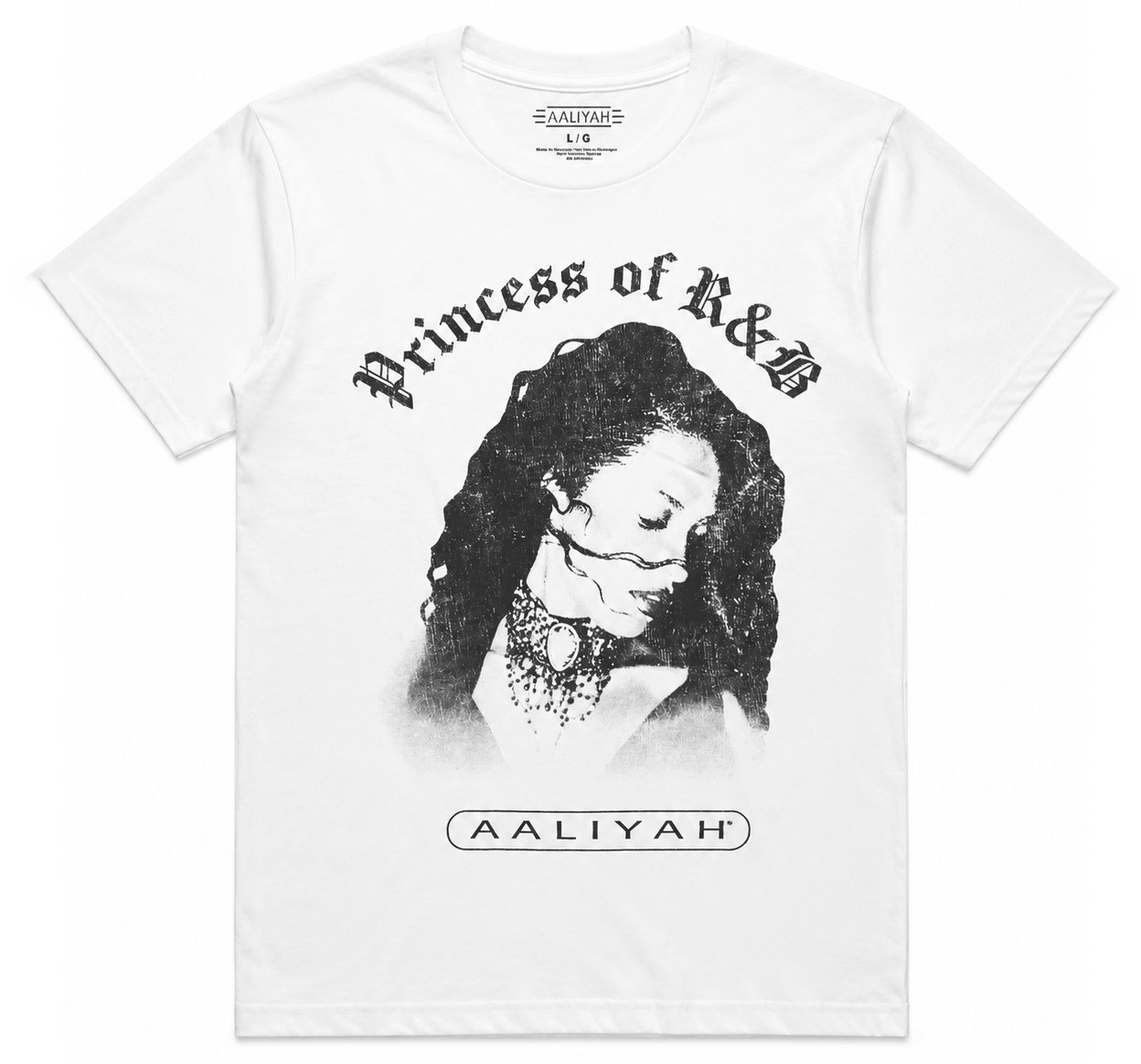 AALIYAH PRINCESS OF R&B T-SHIRT WHITE