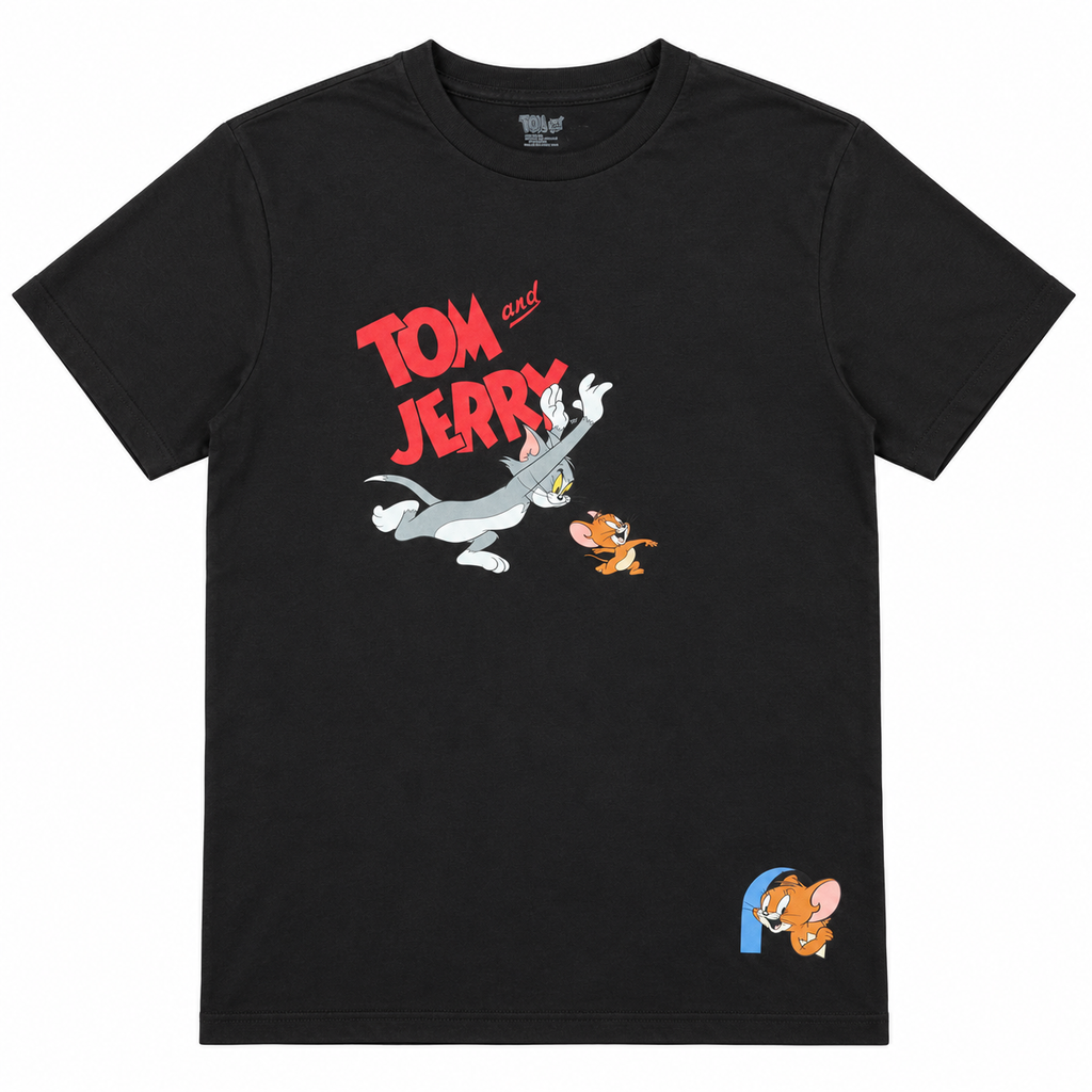 TOM & JERRY BEST FRIENDS T-SHIRT BLACK
