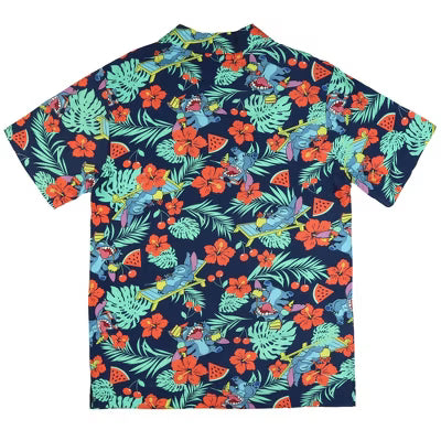 DISNEY LILO & STITCH BUTTON-DOWN SHIRT NAVY