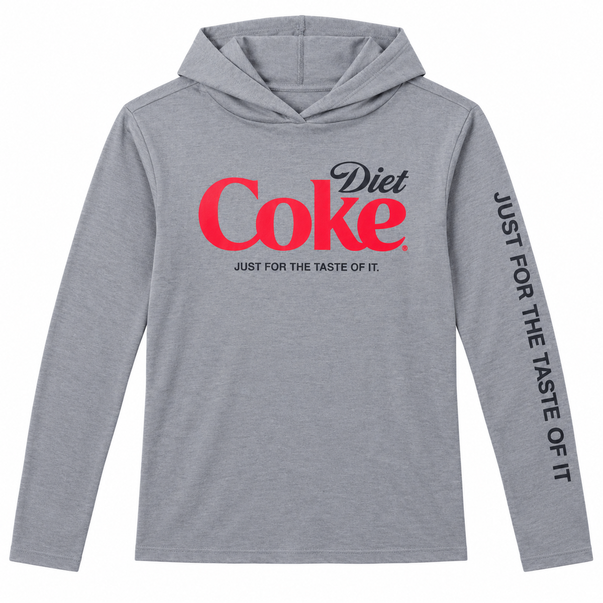 JUNIORS COCA-COLA L/S HOODIE SHIRT CHARCOAL
