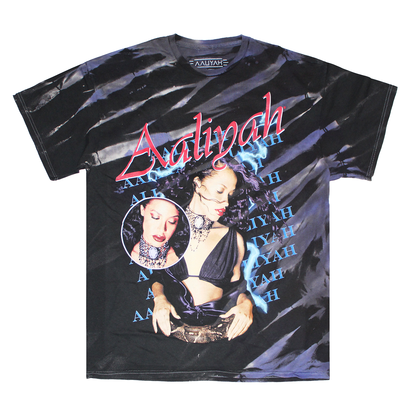 ALH1106-AALIYAH TEE PURPLE TIE DYE