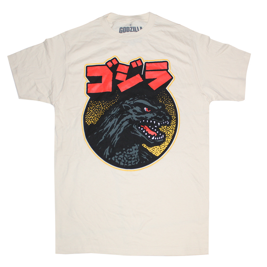CIRCLE FACE GODZILLA TEE BEIGE