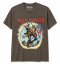 IRON MAIDEN ALBUM T-SHIRT DUSTY BROWN