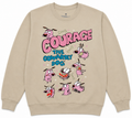 COURAGE THE COWARDLY DOG EMOTIONS CHART CREWNECK BEIGE