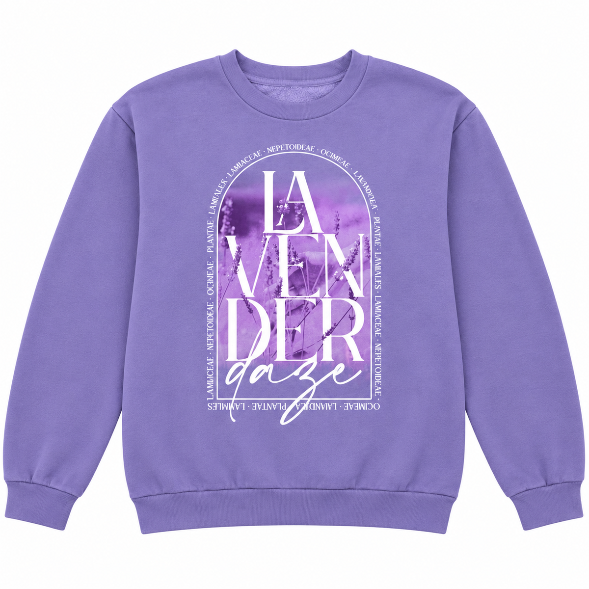 JUNIORS LAVENDER DAZE CREWNECK PURPLE